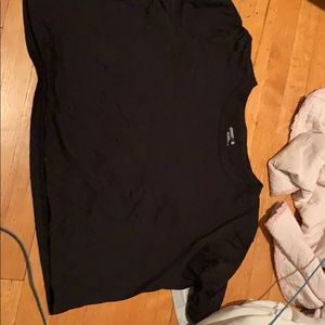 short sleeve crop black t shirt